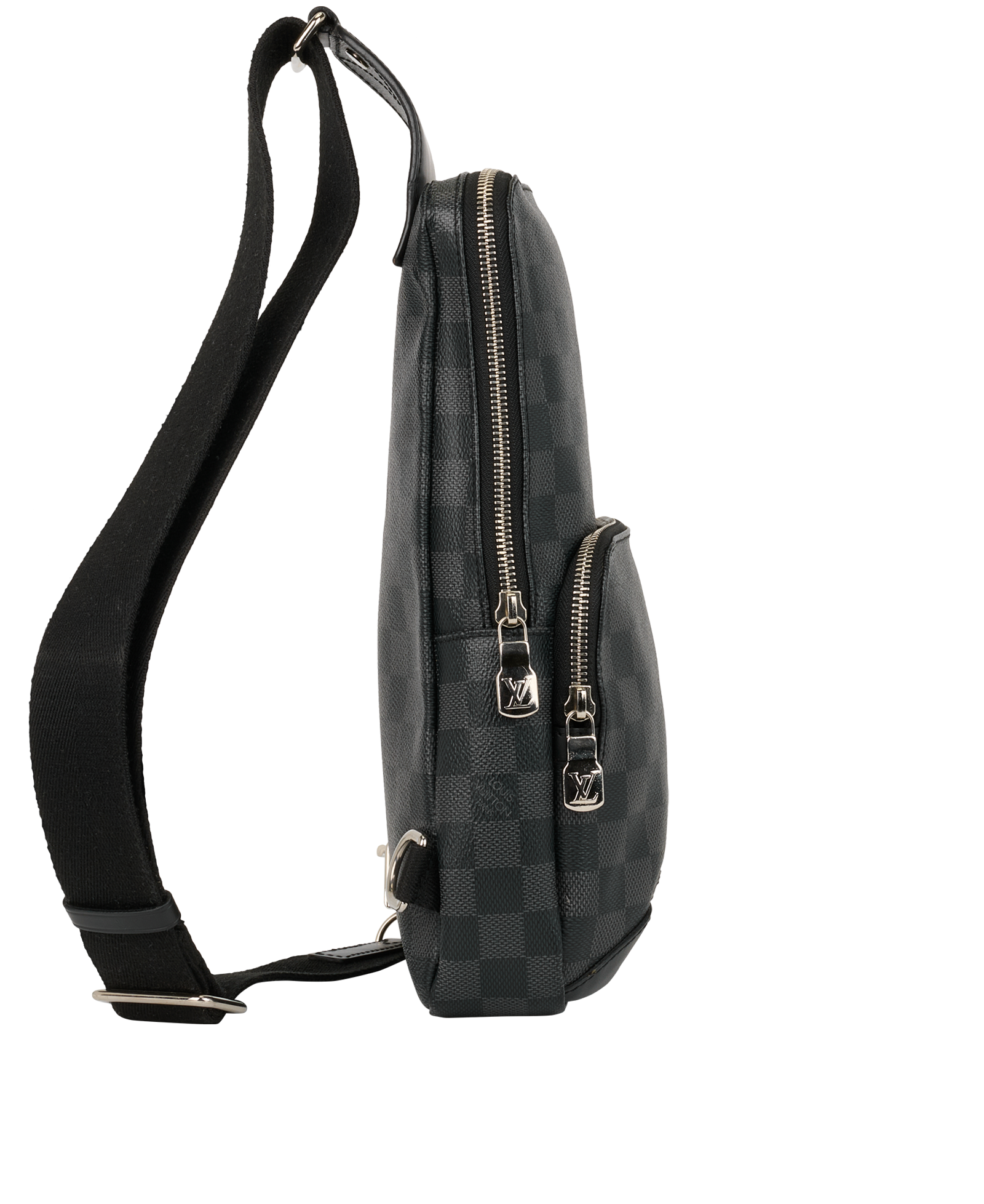 Sling Bag, &pound;750, Handbags, Black, Canvas, Side view